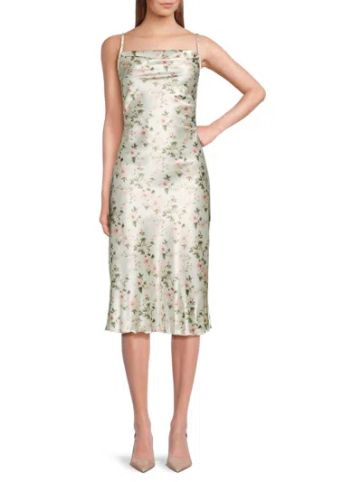 Bebe Women's Printed Satin Midi-dress