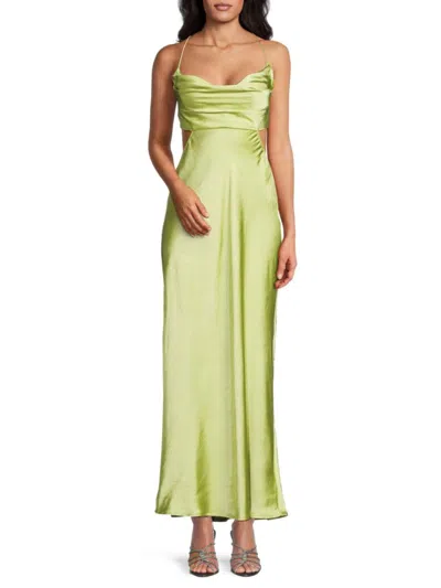 Bebe Women's Satin Cut-out Midi-dress
