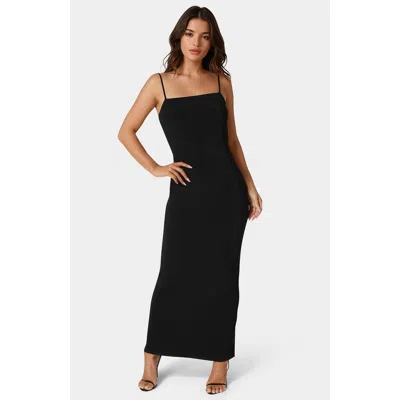 Bebe Square Neck Low Back Maxi Dress In Black