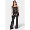 Bebe Two Piece Shimmer Set In Black