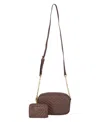 Bebe Women's Tyler Camera Crossbody Bag With Wallet In Brown