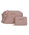 Bebe Women's Tyler Camera Crossbody Bag With Wallet In Pink
