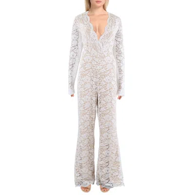Bebe Womens Illusion Lace Jumpsuit