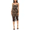 Bebe Lace Overlay Midi Dress In Multi