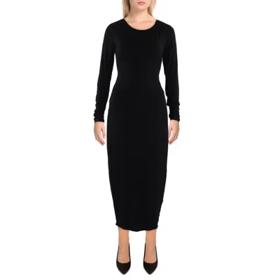 Bebe Womens Stretch Polyester Bodycon Dress In Black