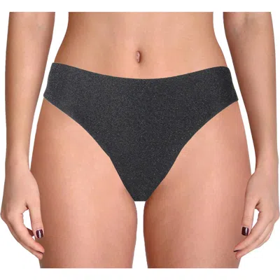 Bebe Womens Textured Glitter Swim Bottom Separates In Black