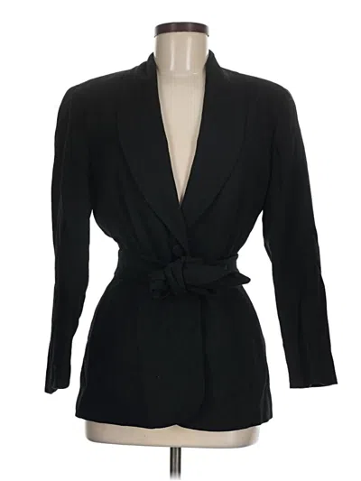 Pre-owned Bebe Wool Blazer Jacket In Black