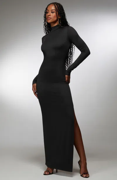Bebe X Ciara Open Back Chain Maxi Dress In Black