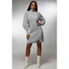 Bebe Oversized Sweater Dress In Gray