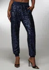 Bebe X Ciara Sequin Jogger In Midnight Blue