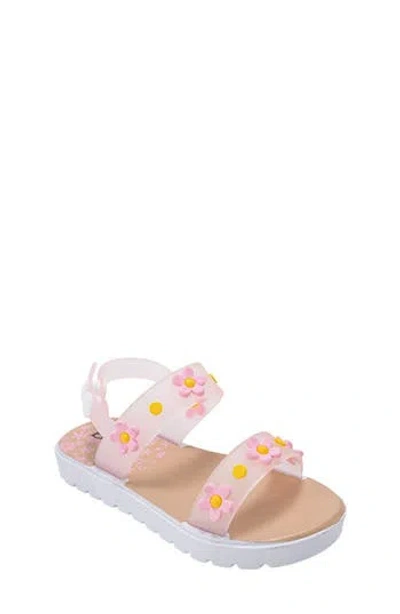Bebe Zella 3d Flower Sandal In Pink