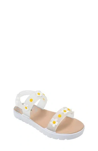 Bebe Zella 3d Flower Sandal In Transparent