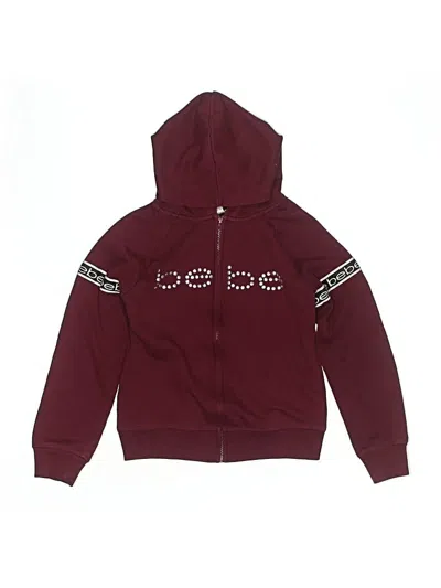 Pre-owned Bebe Kids' Zip Up Hoodie In Burgundy