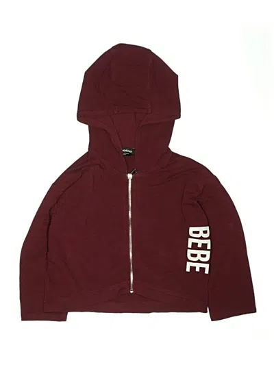 Pre-owned Bebe Kids' Zip Up Hoodie In Burgundy