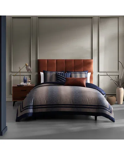 Bebejan 220 Thread Count Animal Prints Reversible Comforter Set In Blue