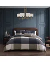 Bebejan Checkered Navy Tan Reversible Comforter Se In Multi
