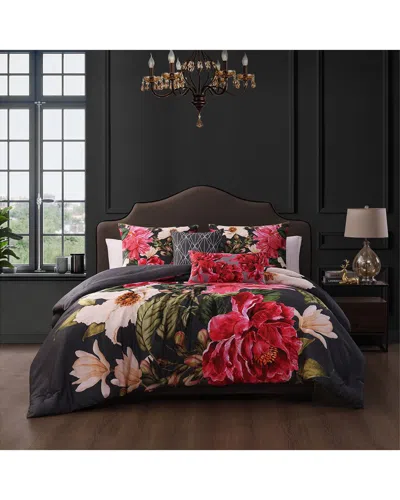 Bebejan 220 Thread Count Flower Garland Reversible Comforter Set In Multi