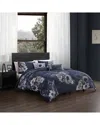 Bebejan 220 Thread Count Forget Me Not Reversible Comforter Set In Blue