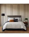 Bebejan 220 Thread Count Geometric Reversible Comforter Set In Neutral