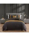 Bebejan 220 Thread Count Hex Reversible Comforter Set In Gray