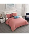 Bebejan 220 Thread Count Mums Reversible Comforter Set In Pink