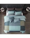 Bebejan 220 Thread Count Nature Blues Reversible Comforter Set In Blue