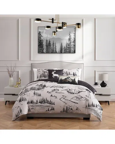 BEBEJAN BEBEJAN 220 THREAD COUNT ROCKY MOUNTAINS REVERSIBLE COMFORTER SET