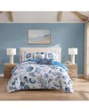 Bebejan 220 Thread Count Shells & Sea Plants Reversible Comforter Set In Multi