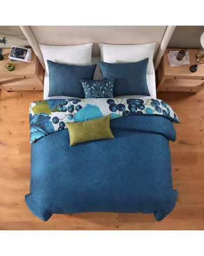 Bebejan 220 Thread Count Teal Tapestry Reversible Comforter Set