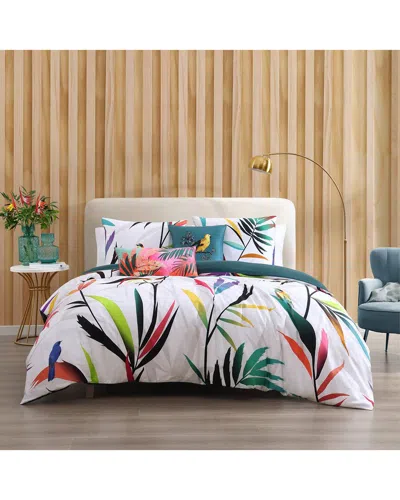 BEBEJAN BEBEJAN 220 THREAD COUNT TROPICAL FUSION REVERSIBLE COMFORTER SET