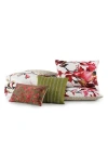 Bebejan 5-piece Leaves On Linen Reversible Comforter Set In Pink