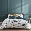 Bebejan Abstract Vines 5 Piece Reversible Comforter Set In Blue