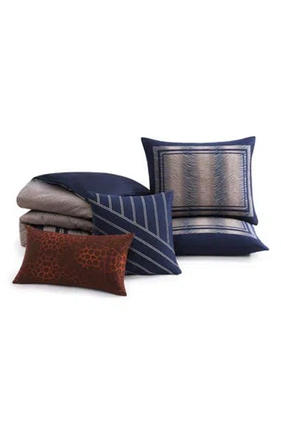 Bebejan Animal Print Reversible 5-piece Comforter Set In Blue