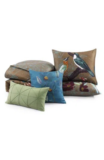 Bebejan Birds On Chocolate Reversible 5-piece Comforter Set In Brown