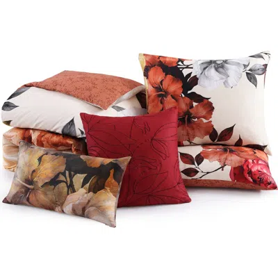 Bebejan Carnelian Floral Reversible Cotton Sateen Comforter Set