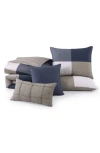 Bebejan Checkered Reversible 5-piece Comforter Set In Blue