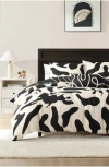 Bebejan Clay Trees Reversible 5-piece Comforter Set In Black