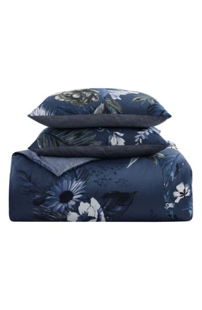 Bebejan Delphine 5-piece Reversible Comforter Set In Blue