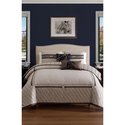 Bebejan Equestrian 5-piece Comforter Set In Brown
