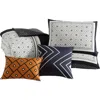 Bebejan Geometric 5-piece Reversible Comforter Set In Black White