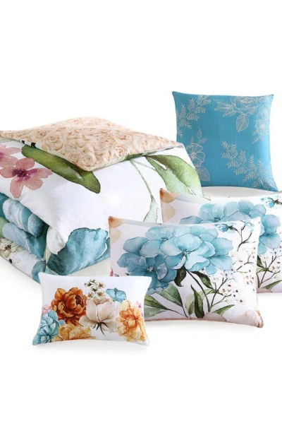 Bebejan Maia Reversible Cotton Sateen Comforter & Sham Set In Blue