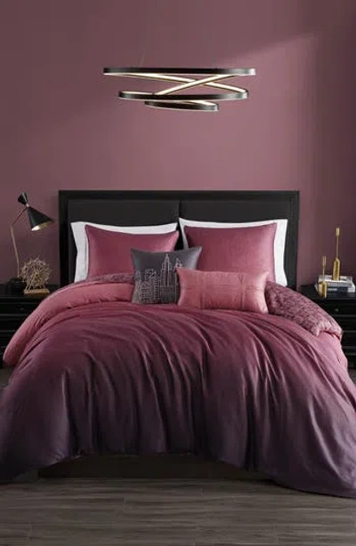 Bebejan Mauve Dreams Cotton Sateen Comforter Set In Multi