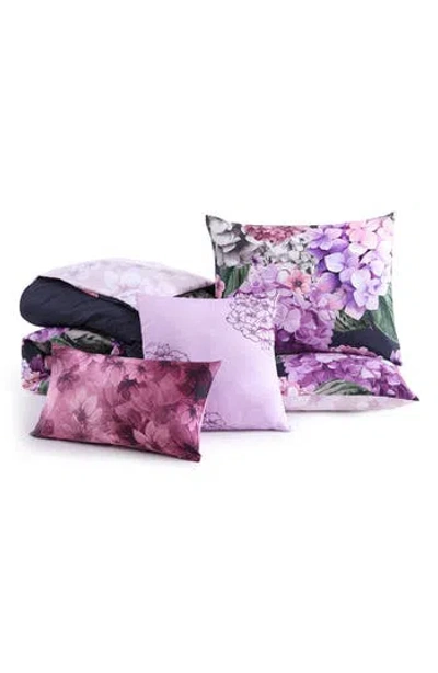 Bebejan Purple Bliss Floral Reversible Cotton Sateen Comforter Set
