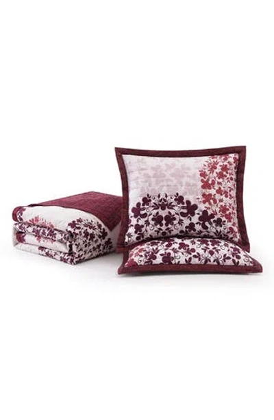 Bebejan Rosewood Harmony Reversible Quilted Coverlet Set