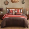 Bebejan 220 Thread Count Terra Spice Reversible Comforter Set In Orange