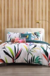 Bebejan Tropical Fusion Reversible Comforter Set In Green