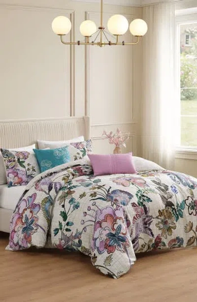 Bebejan Watercolor Jacobean Q In Purple Floral