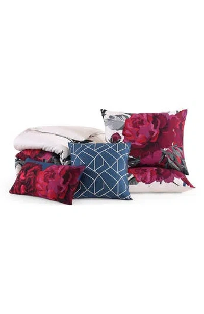 Bebejan Zinnia 5-piece Reversible Comforter Set In Red