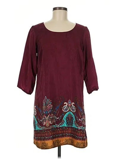 Pre-owned Bebop Casual Dress In Burgundy