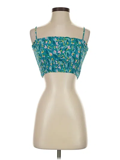 Pre-owned Bebop Tube Top Teal Strapless Neckline Tops In Blue
